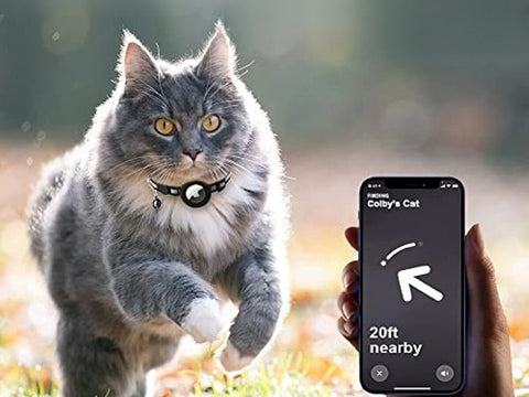 Feline Freedom™ Kattenbandje met Veiligheidsluiting | Gps tracker / Airtag houder in , – Huisdierentempel
