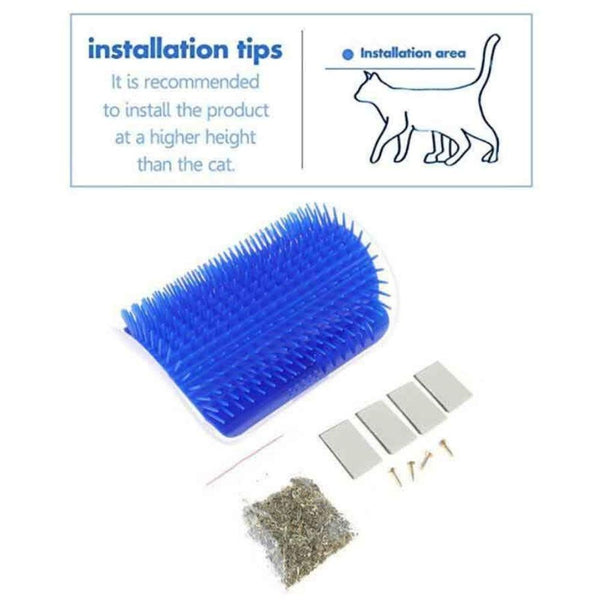 Zelfverzorgende Magische Kattenborstel met Gratis Kattenkruid voor een Perfect Verzorgde Kat!