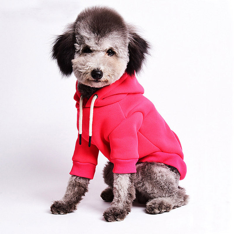 Dunne Fleece effen kleur pullover voor honden