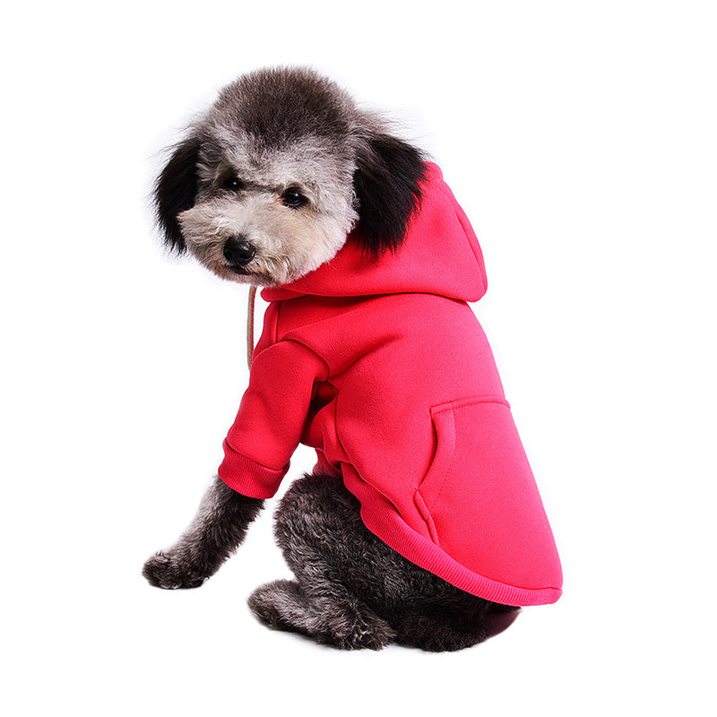 Dunne Fleece effen kleur pullover voor honden