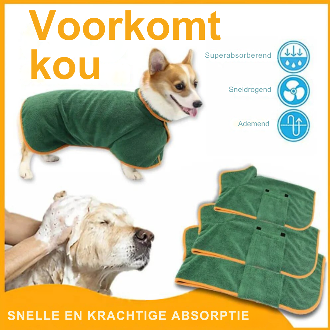 Bart | Hondenbadjas Comfort, Warmte en Stijl voor je Hond in , – Huisdierentempel