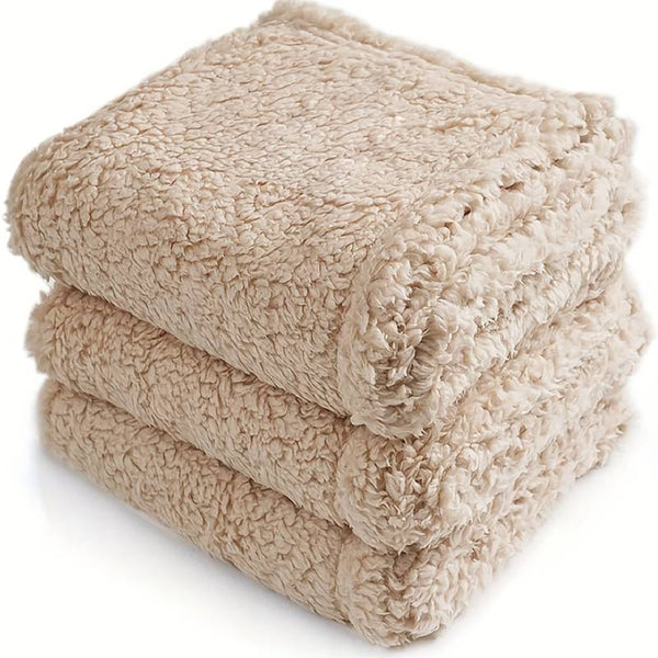 Cozy Fleece Blanket in Creme, 80x100cm – Huisdierentempel