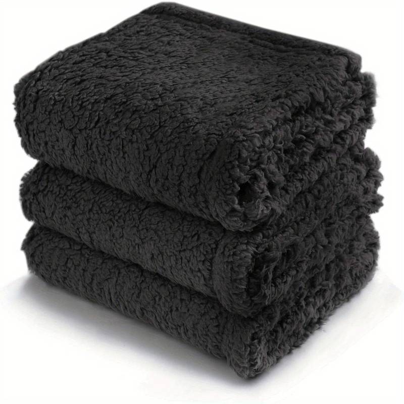 Cozy Fleece Blanket in Zwart, 80x100cm – Huisdierentempel