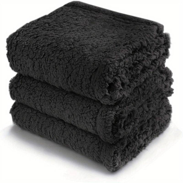 Cozy Fleece Blanket in Zwart, 80x100cm – Huisdierentempel