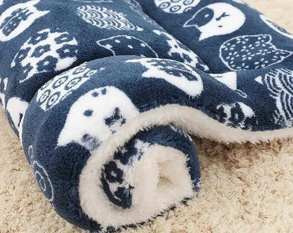 Elyse | Warm kattendekentje in Blauw & Kat, S – Huisdierentempel