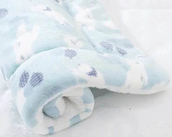 Elyse | Warm kattendekentje in Blauw & poolbessen, S – Huisdierentempel
