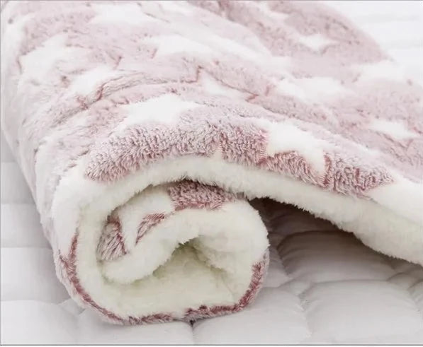 Elyse | Warm kattendekentje in Roze & Ster, S – Huisdierentempel