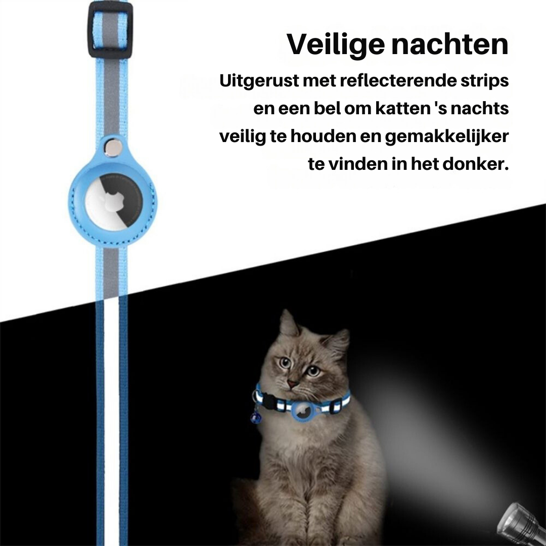 Feline Freedom™ Kattenbandje met Veiligheidsluiting | Gps tracker / Airtag houder in , – Huisdierentempel