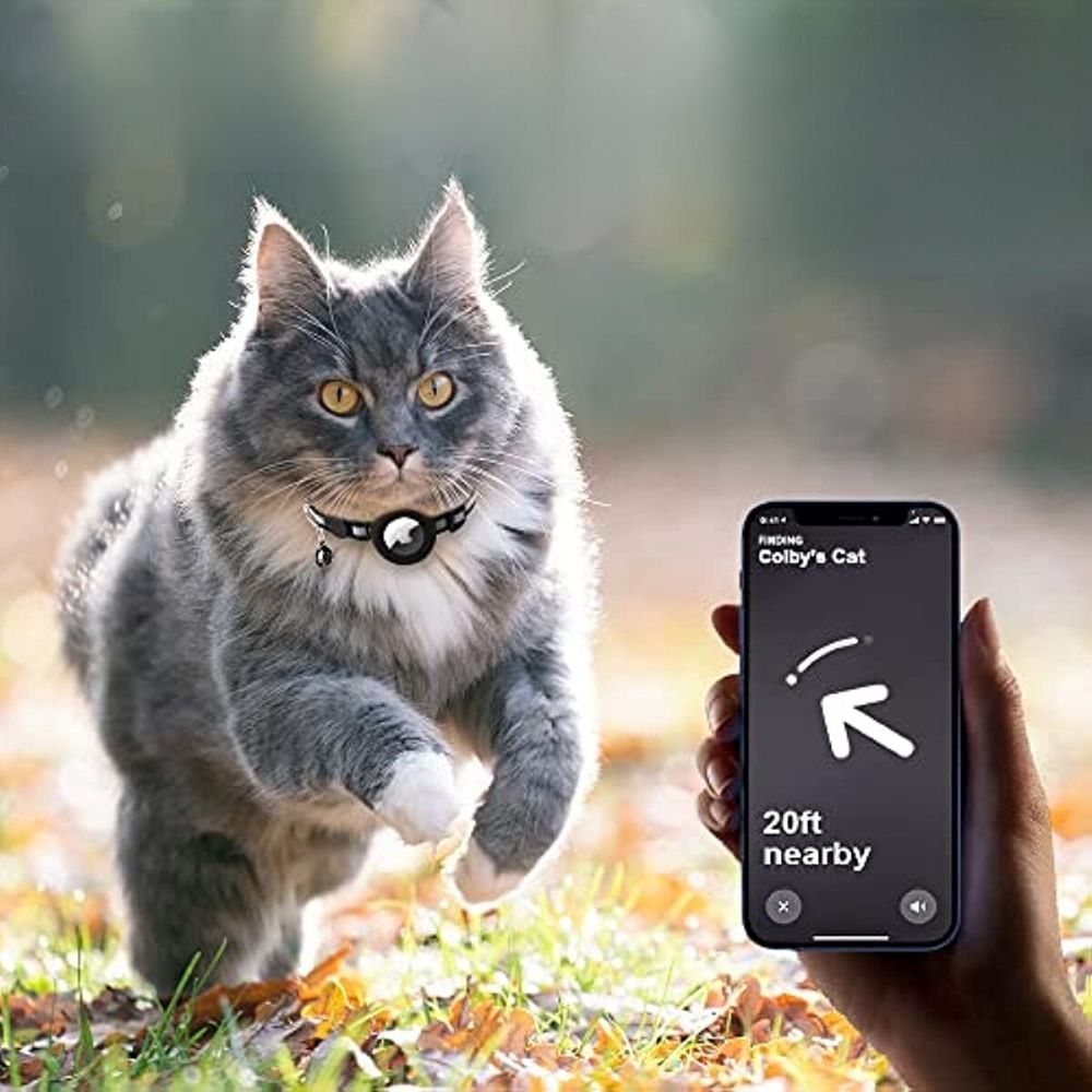 Feline Freedom™ Kattenbandje met Veiligheidsluiting | Gps tracker / Airtag houder in , – Huisdierentempel