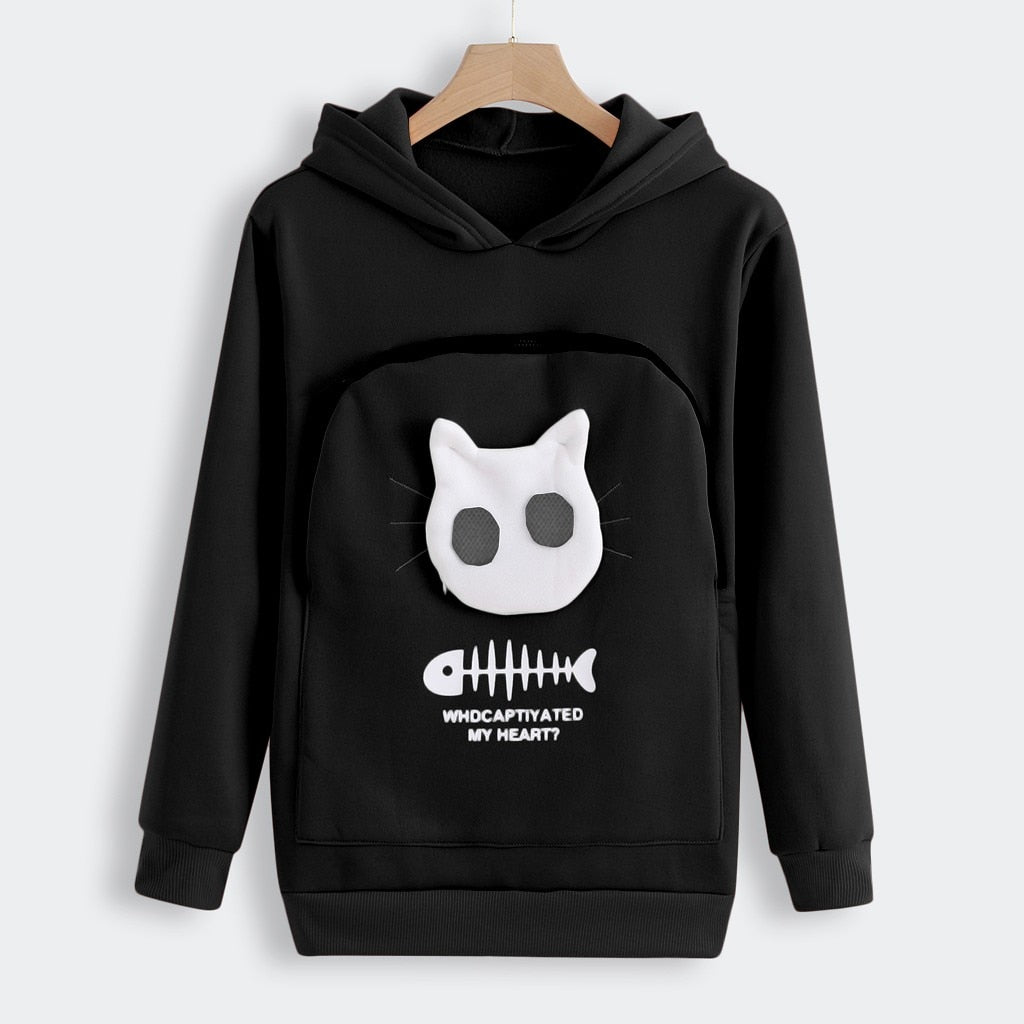 Fluffy | Knuffel Buidel Trui in Black, S – Huisdierentempel