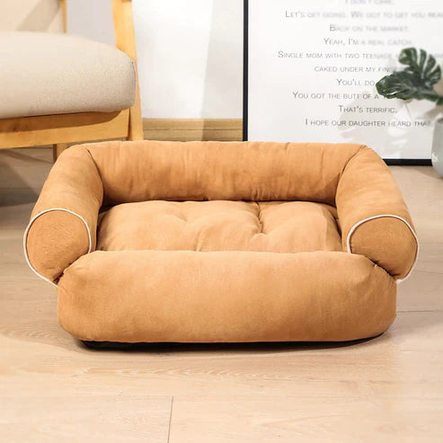 Leno | Comfortabel hondenbed in Goud, S – Huisdierentempel