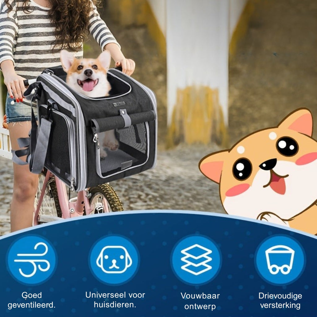 Max | Veilige en ruime fietsmand voor huisdieren in , – Huisdierentempel