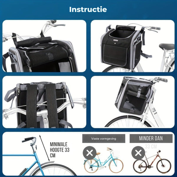 Max | Veilige en ruime fietsmand voor huisdieren in , – Huisdierentempel