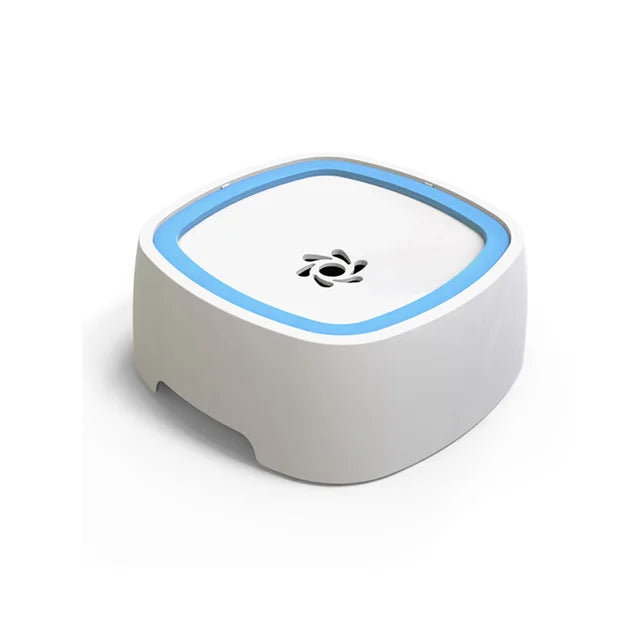 Morry | Anti-Mors Drinkbak in Wit blauwe rand, – Huisdierentempel