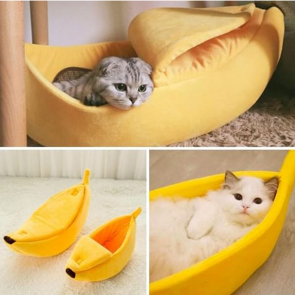 Gezellige Bananenbed voor Katten | Kattenmand | bedden, honden, Katten, manden | Huisdierentempel