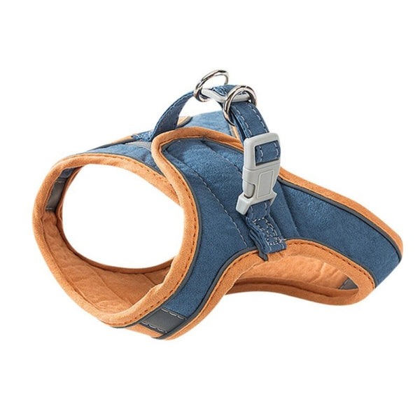 Veilige en Beveiligde Katten Tuigje en Lijn Set in Blauw | Oranje, Klein – Huisdierentempel