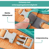 Veilige en Beveiligde Katten Tuigje en Lijn Set in , – Huisdierentempel