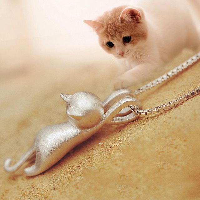 Prachtige ketting met kattenhanger