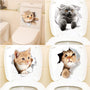 3D Kat Sticker Muursticker | Stickers | divers, honden, Katten | Huisdierentempel